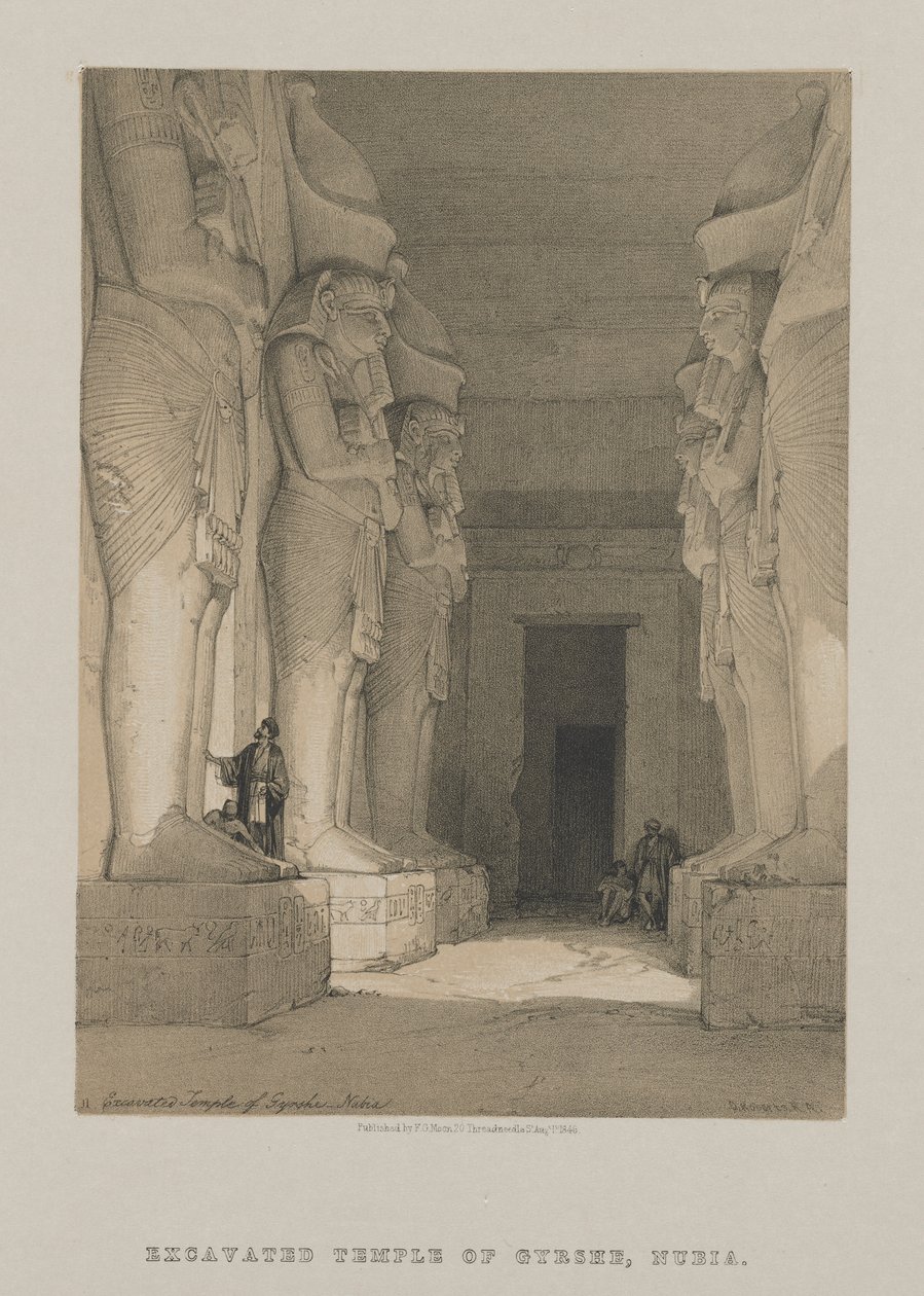 Mısır ve Nubia, Cilt I: Kazılan Gyrshe Tapınağı, Nubia by Louis Haghe