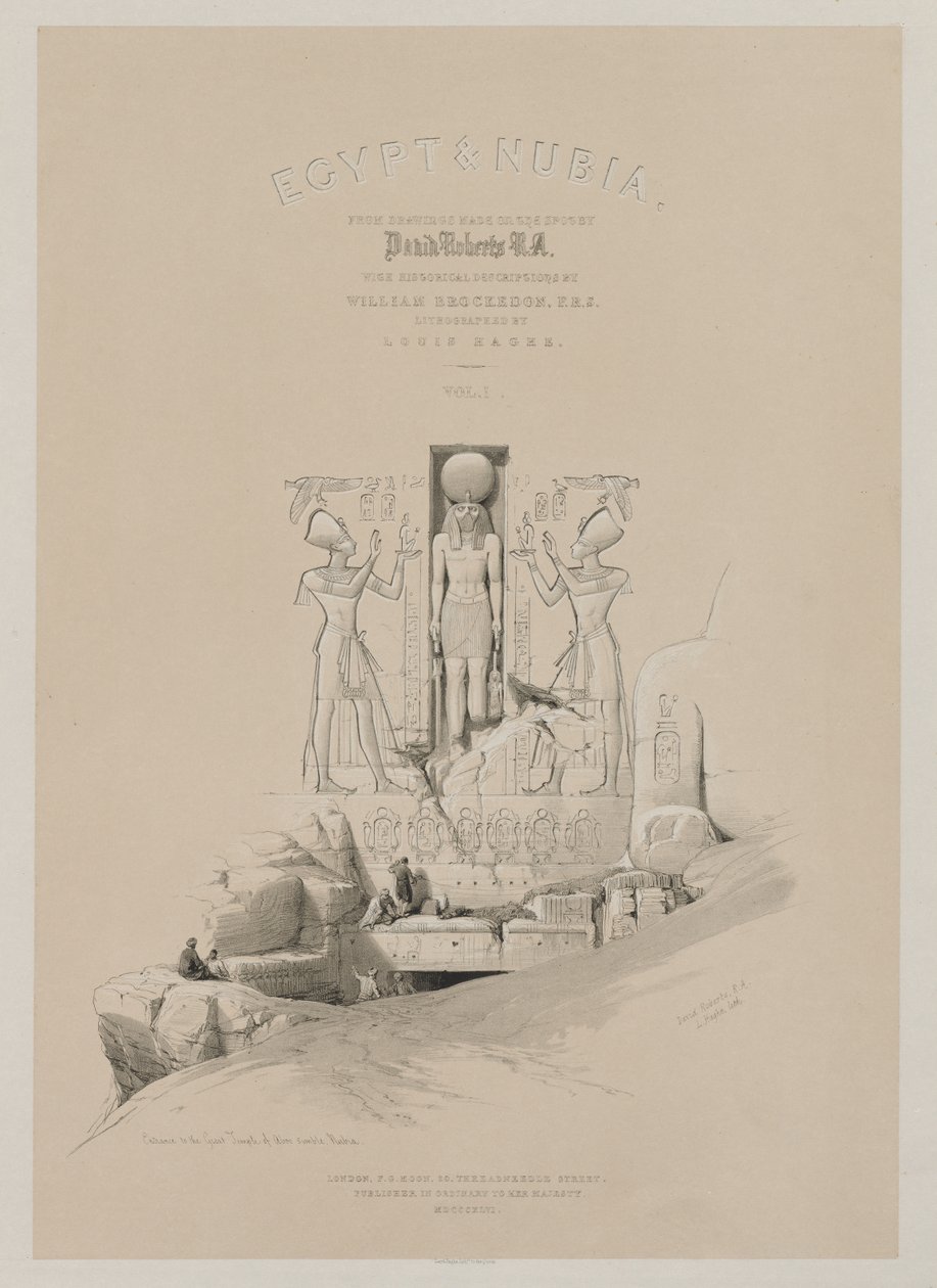 Mısır ve Nubia, Cilt I: Frontispiece, 1846. by Louis Haghe