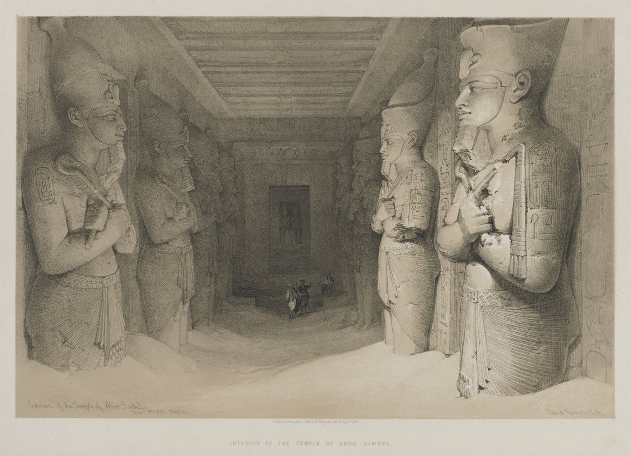 Mısır ve Nubia, Cilt I: Aboo-Simbel Tapınağının İçi by Louis Haghe