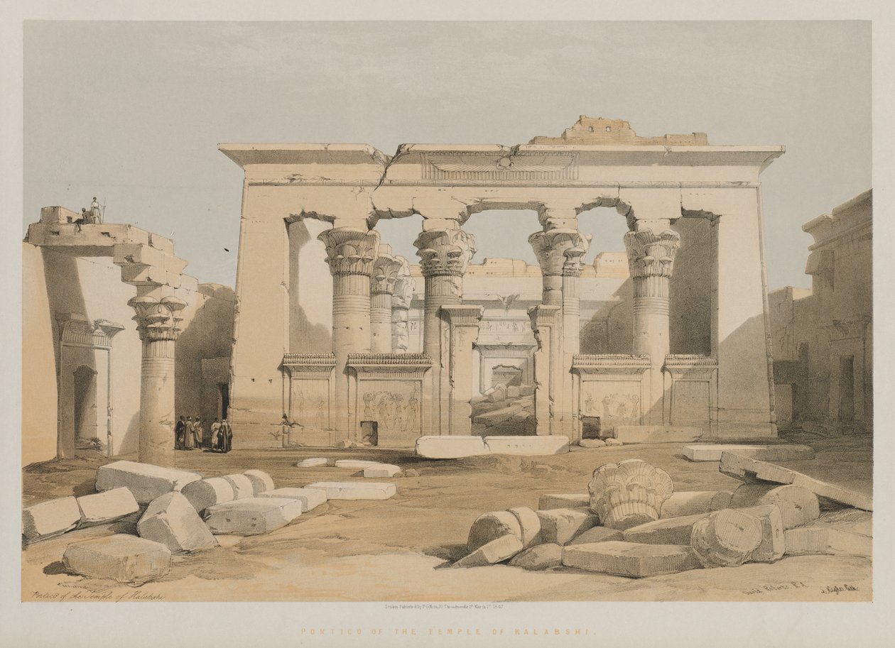 Mısır ve Nubia, Cilt I: Kalabshe Tapınağı Portikosu by Louis Haghe