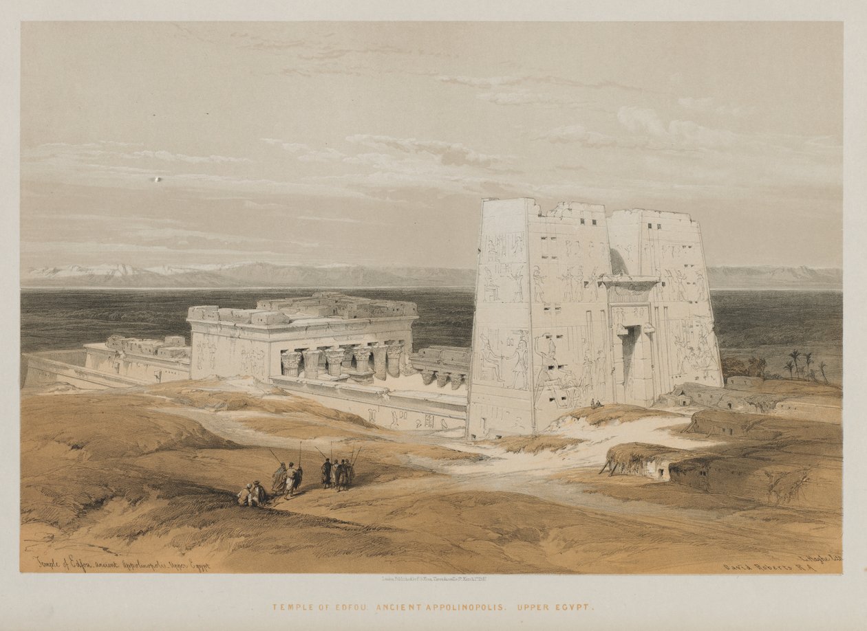 Mısır ve Nubia, Cilt I: Edfou Tapınağı, Antik Apollinopolis, Yukarı Mısır by Louis Haghe