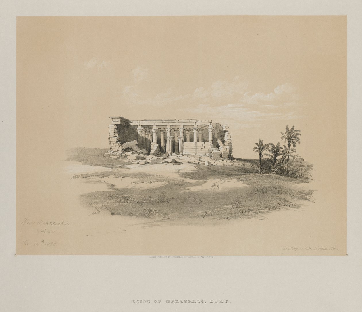 Mısır ve Nubia, Cilt I: Wady Maharraka, Nubia by Louis Haghe