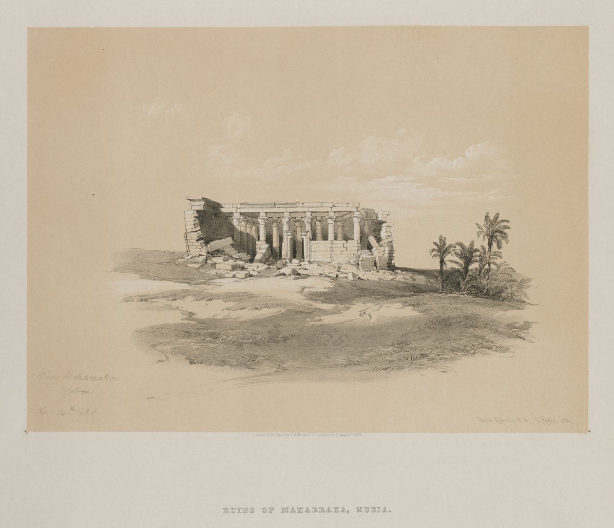 Mısır ve Nubia, Cilt I: Wady Maharraka, Nubia, 1846. by Louis Haghe