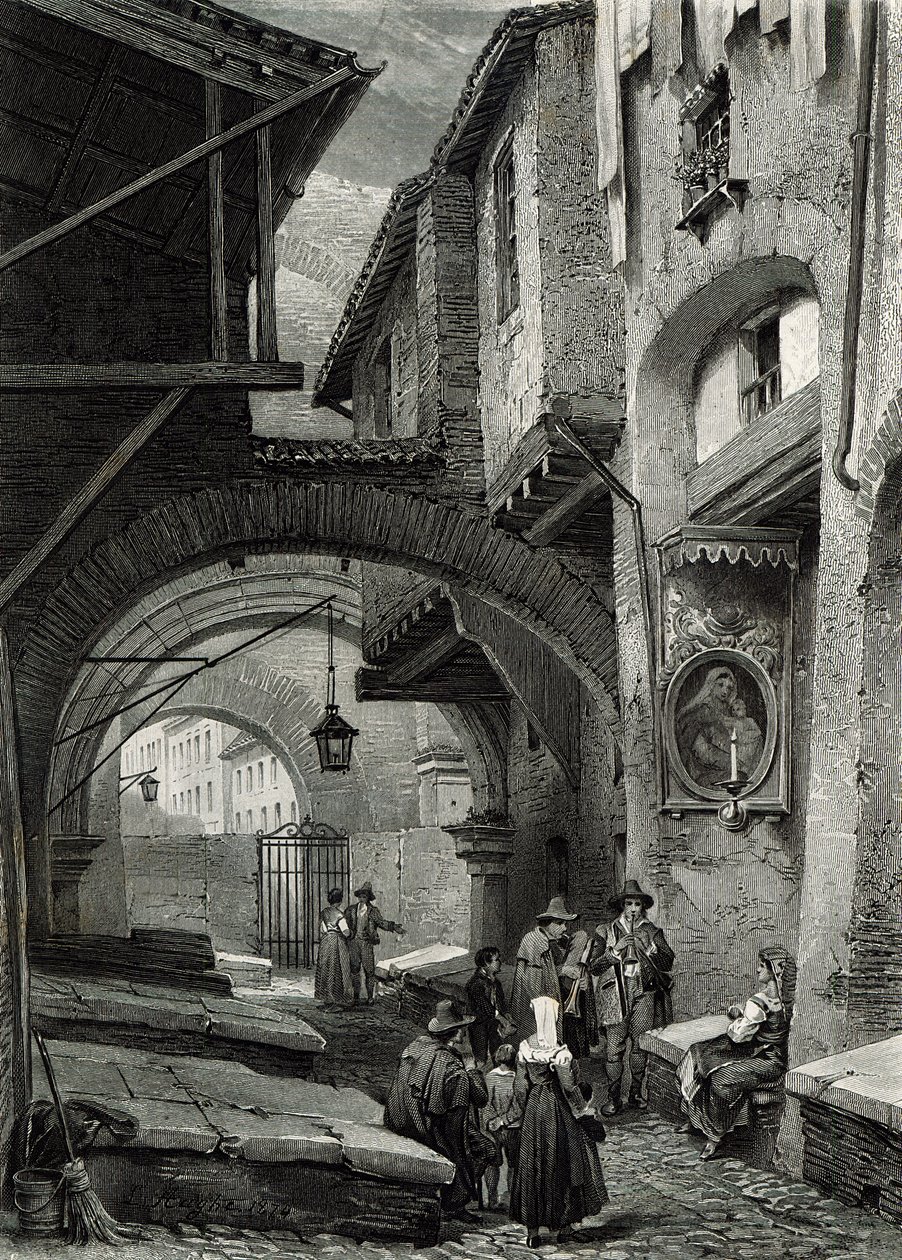 Getto, Roma, S.V. Hunt, Cassell und Company, 1847 by Louis Haghe