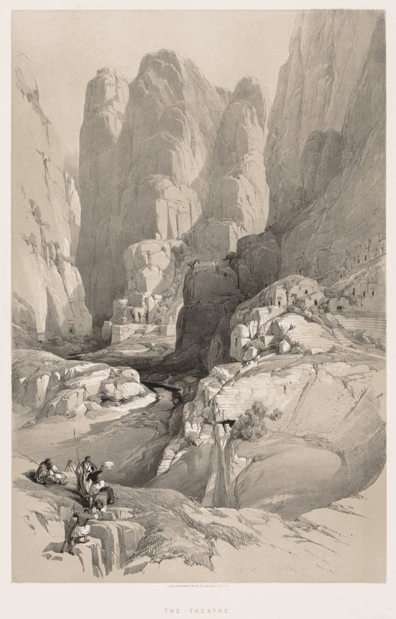 Kutsal Topraklar, Suriye, Idumea, Arabistan, Mısır ve Nubia (Cilt III): Petra'ya Giriş by Louis Haghe