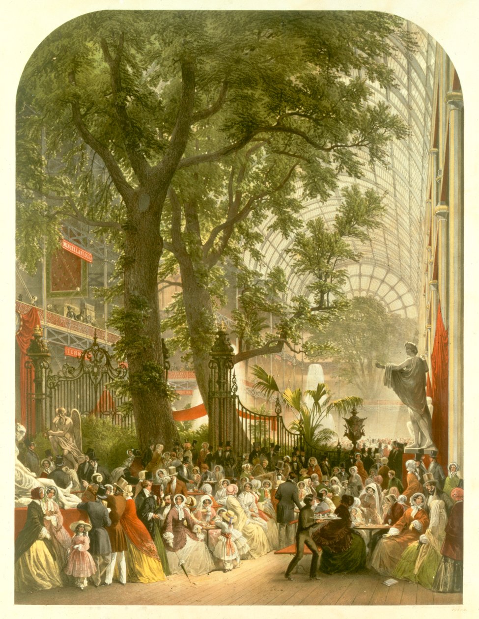 Transept of the Crystal Palace, 1851 (renkli taş) by Louis Haghe