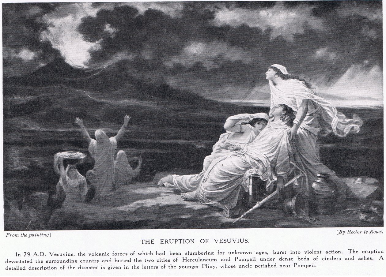 Vezüv 79AD'nin patlaması by Louis Hector Leroux