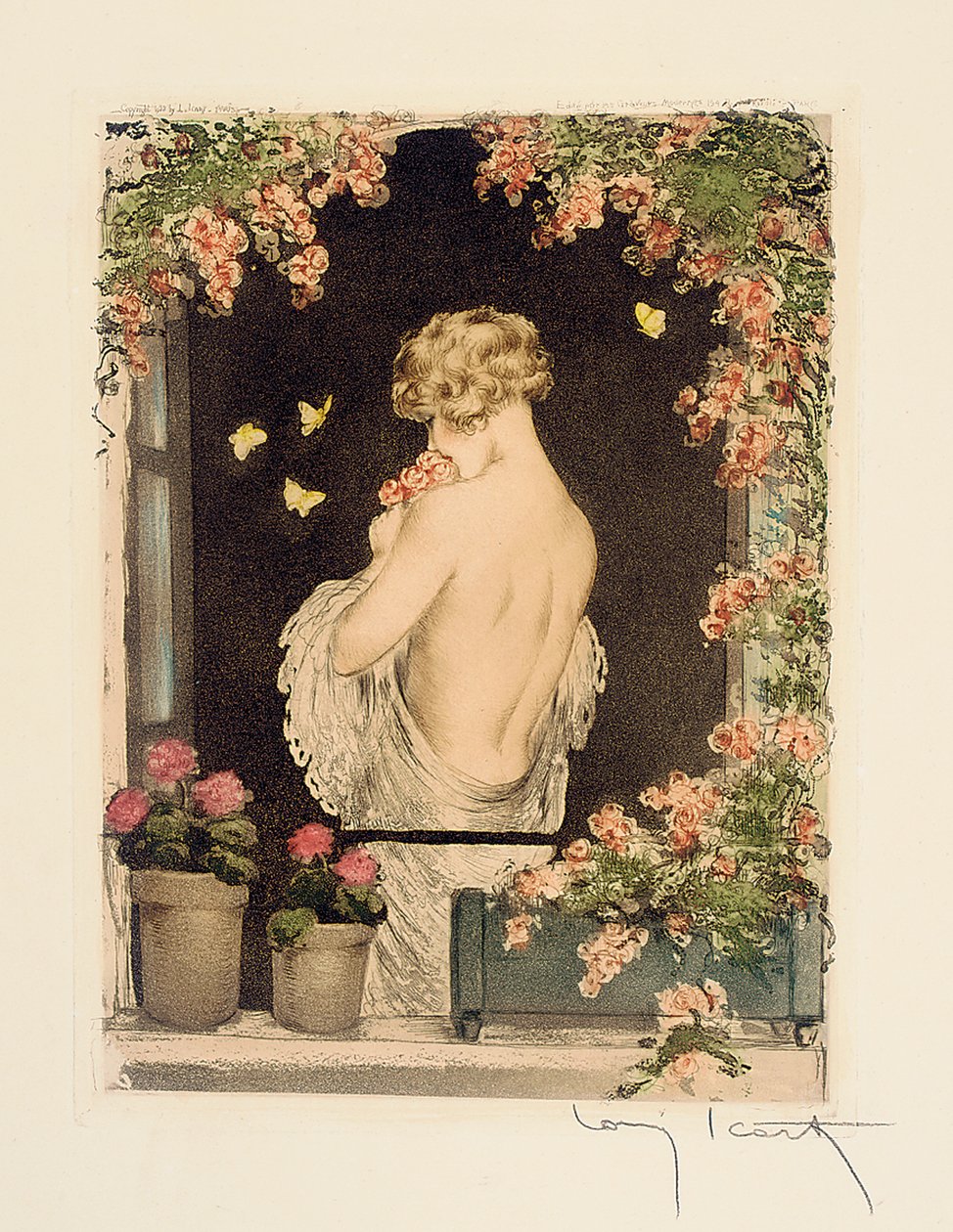 The Four Seasons: Summer, c.1928 (el boyaması kuru nokta ve aquatint) (ayrıca bkz. 745548-51) by Louis Icart