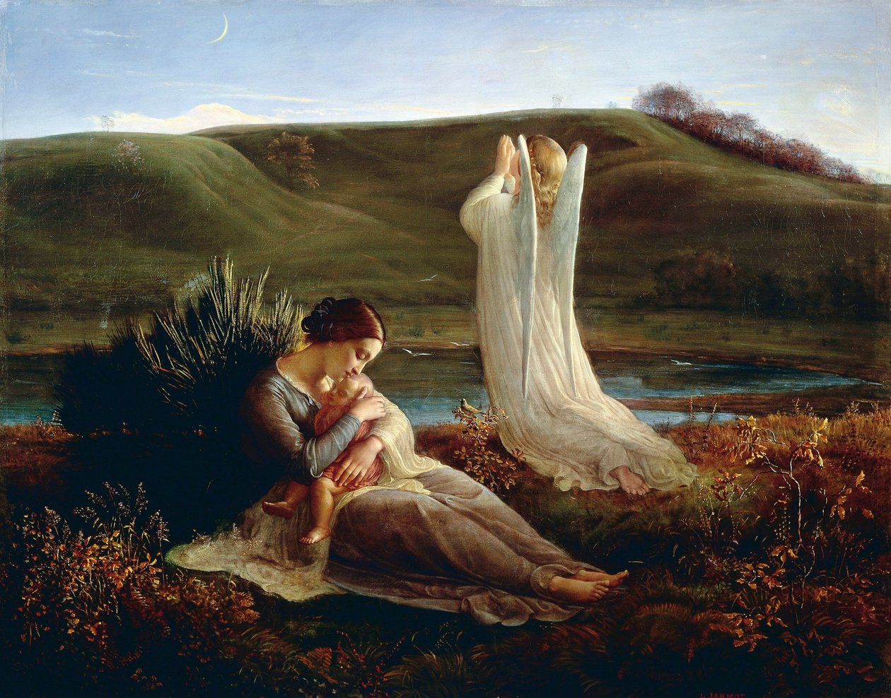 Fransa, Lyon, Melek ve anne by Louis Janmot