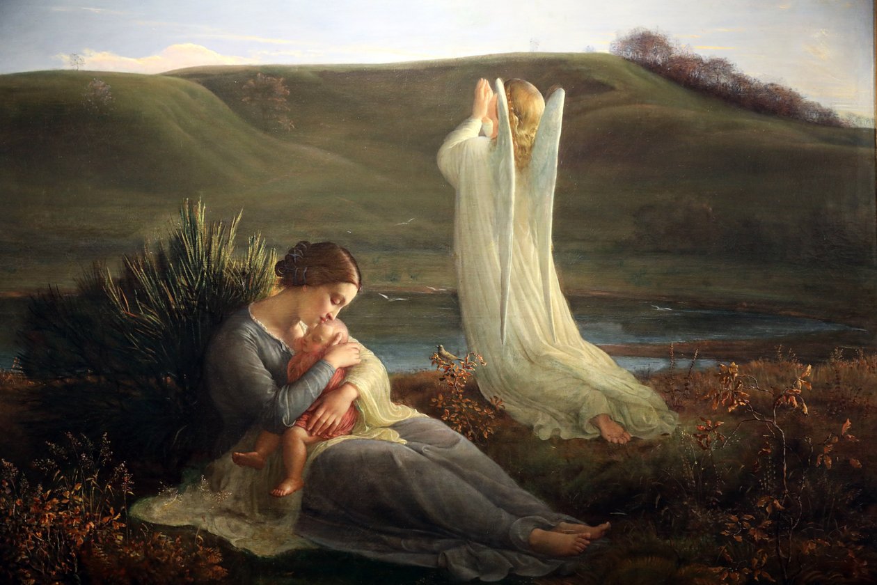 Ruh, Melek ve Anne Şiiri, Detay by Louis Janmot
