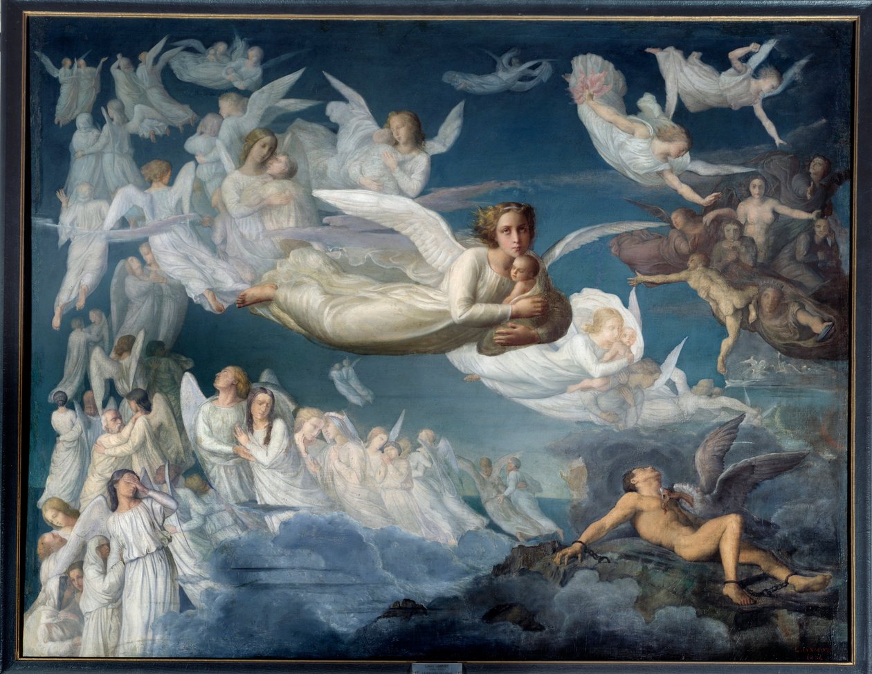 Ruhun şiiri. Louis Janmot#39;un tablosu (1814-1892) by Louis Janmot