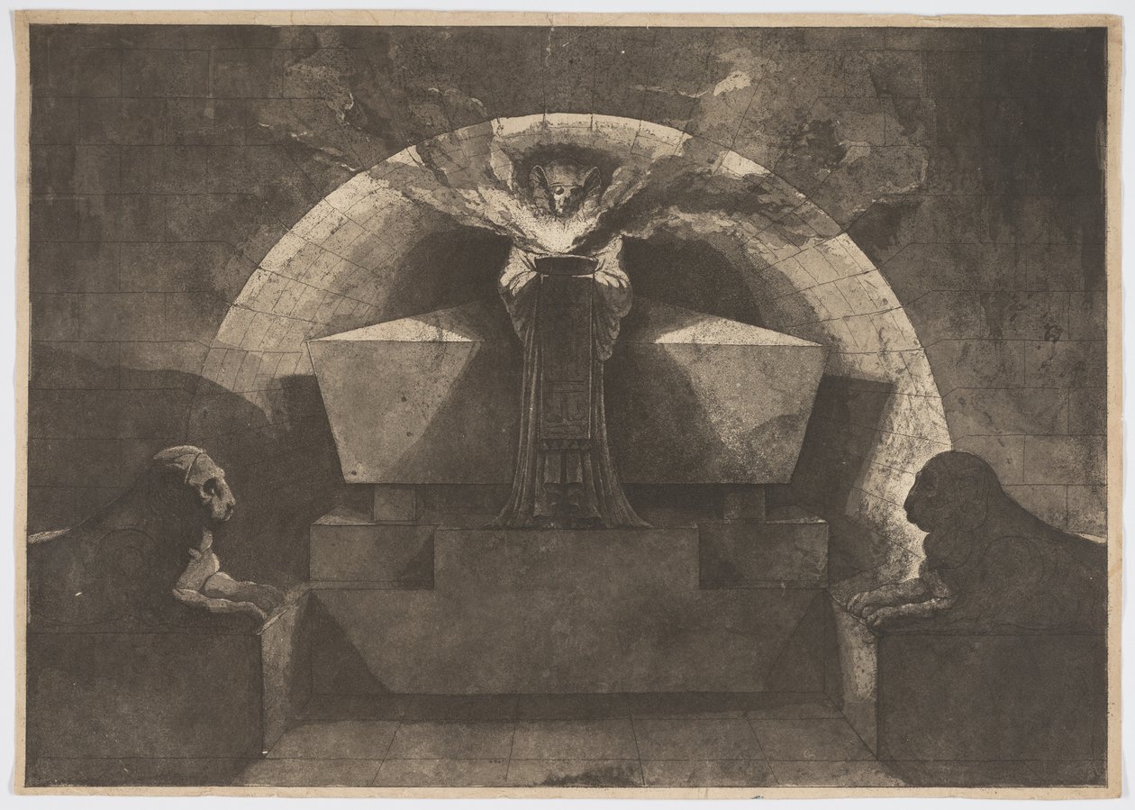 Ölüm Ayakta Olan Mezar by Louis Jean Desprez