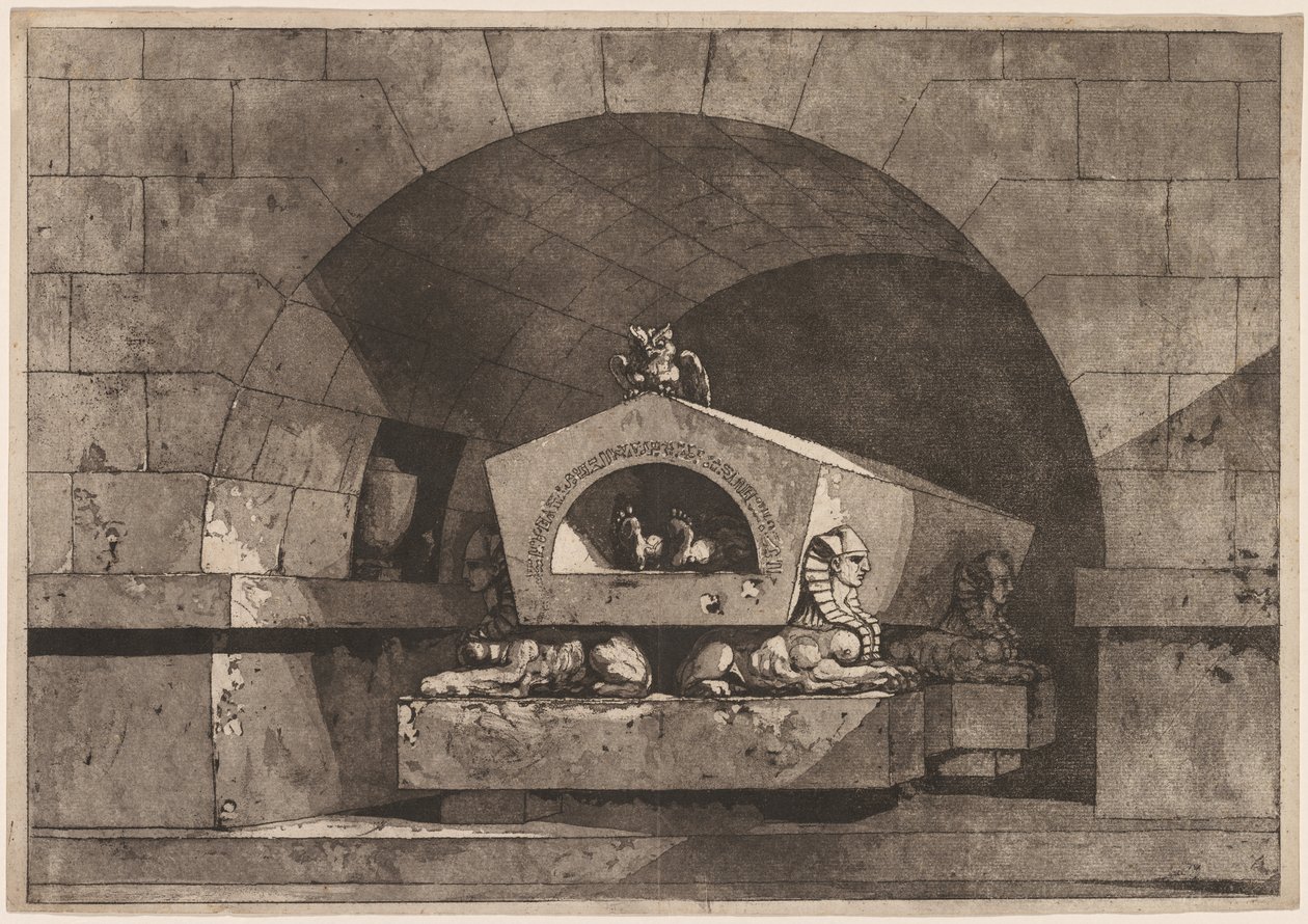 Sfenksli mezar by Louis Jean Desprez