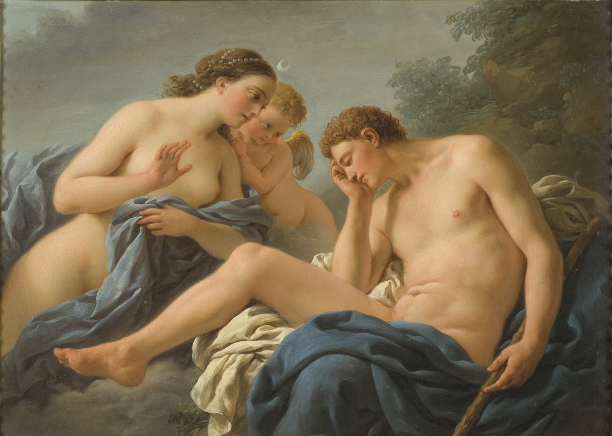 Diane et Endymion - Diana ve Endymion, Lagrenee, Louis Jean Francois, dit l