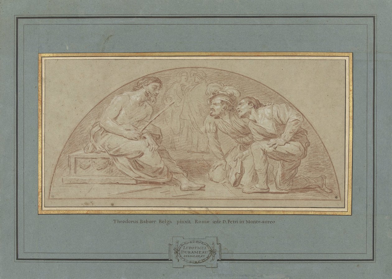 İsa'nın alay konusu by Louis Jean Jacques Durameau