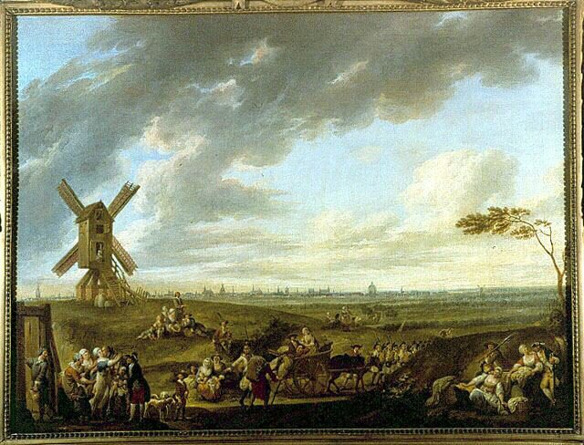 Dieu-de-Marcq tarafından çekilen Lille görünümü - Louis Joseph Watteau dit Watteau de Lille (1731-1798), Musee de Lille by Louis Joseph  Watteau