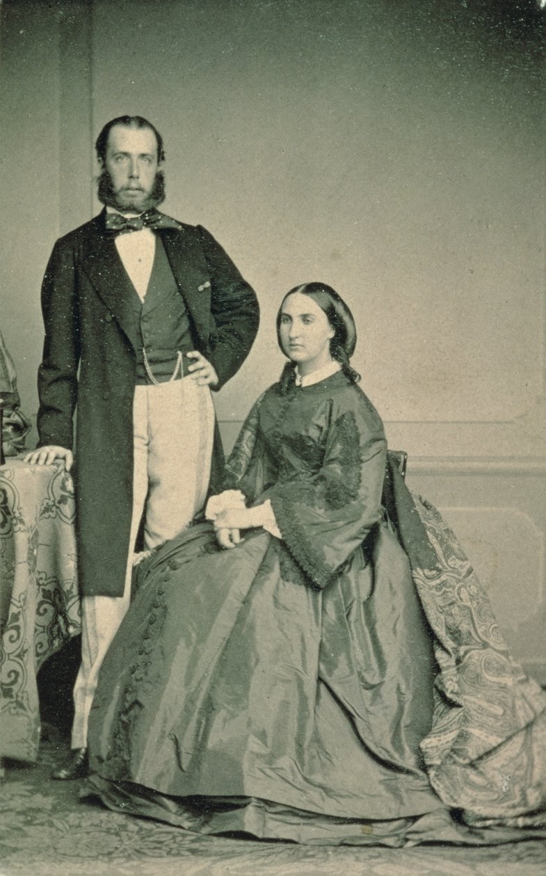 Maximilian of Hapsburg-Lorraine (1832-67) ve Charlotte Saxe-Coburg-Gotha (1840-1927), Meksika İmparatoru ve İmparatoriçesi, Meksika'ya Ayrılmadan önce, 1864 by Louis Joseph Ghemar