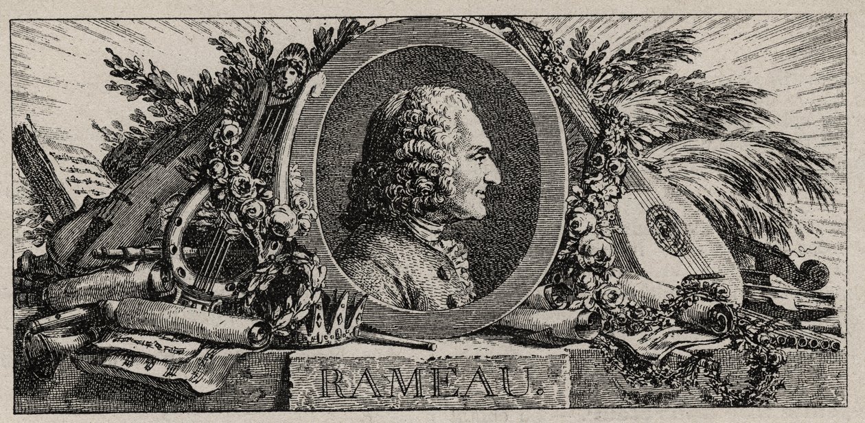 Louis-Joseph Masquelier tarafından gravür Jean Philippe Rameau (1683-1764) portresi by Louis Joseph I Masquelier