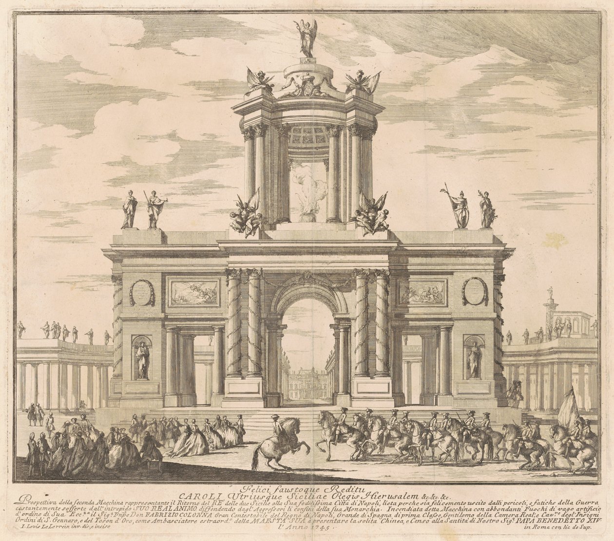 1745 Chinea için Seconda Macchina: Bourbon Kralı Charles