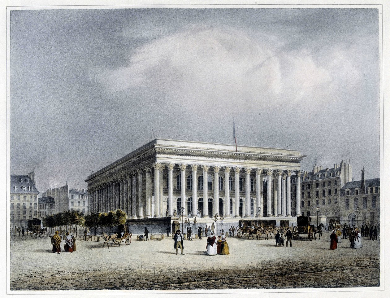 Borsa ve Ticaret Mahkemesi - Arnout tarafından litografi by Louis Jules Arnout