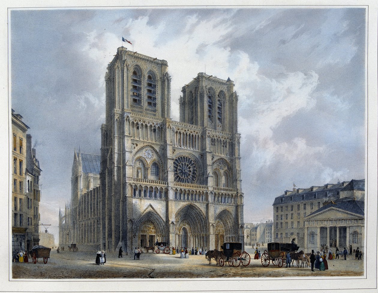 Notre-Dame Mahkemesi - Arnout tarafından by Louis Jules Arnout