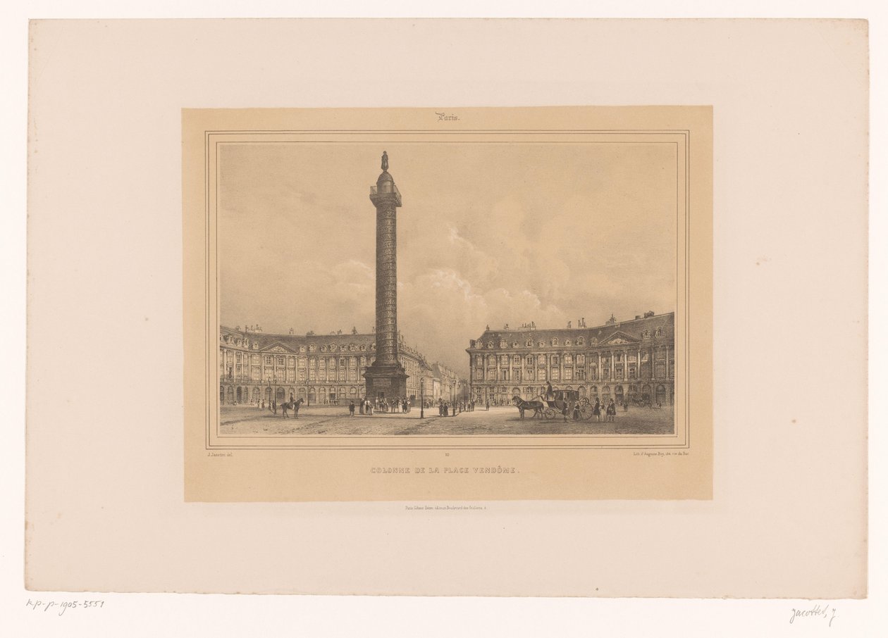Colonne Vendôme'un görünümü Colonne de la Place Vendôme (nesne üzerinde başlık) Paris'te ve çevresinde görünümler (dizi başlığı) Paris (nesne üzerinde dizi başlığı) by Louis Julien Jacottet