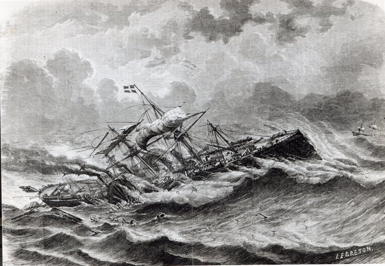 Eylül 1861'de Büyük Doğu'ya felaket by Louis Le Breton