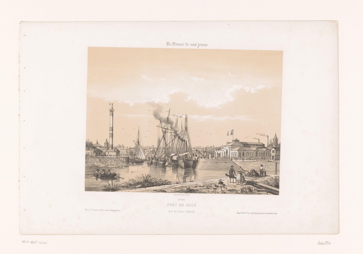Cours Caffarelli'den Caen'in görünümü Port de Caen, pris du Cours Caffarelli (nesne üzerine başlık) Çağdaş Fransa (dizi başlığı) La France de nos jours (nesne üzerine dizi başlığı) by Louis Le Breton