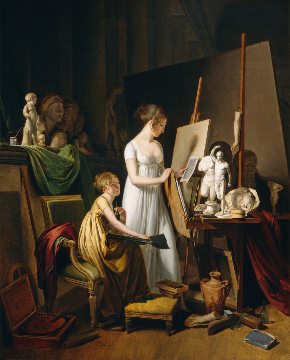 Bir Ressamın Atölyesi, yak. 1800 (tuval üzerine yağlı boya) by Louis Leopold Boilly