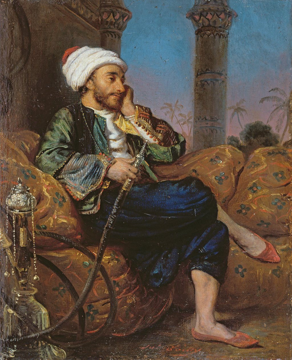 Nargile İçen Mısırlı Bir Adam by Louis Leopold Boilly