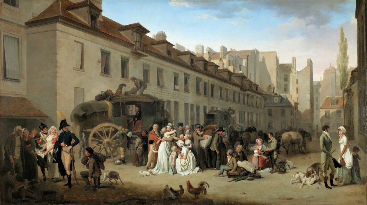Posta Arabasının Mesajların Avlusuna Gelişi by Louis Leopold Boilly