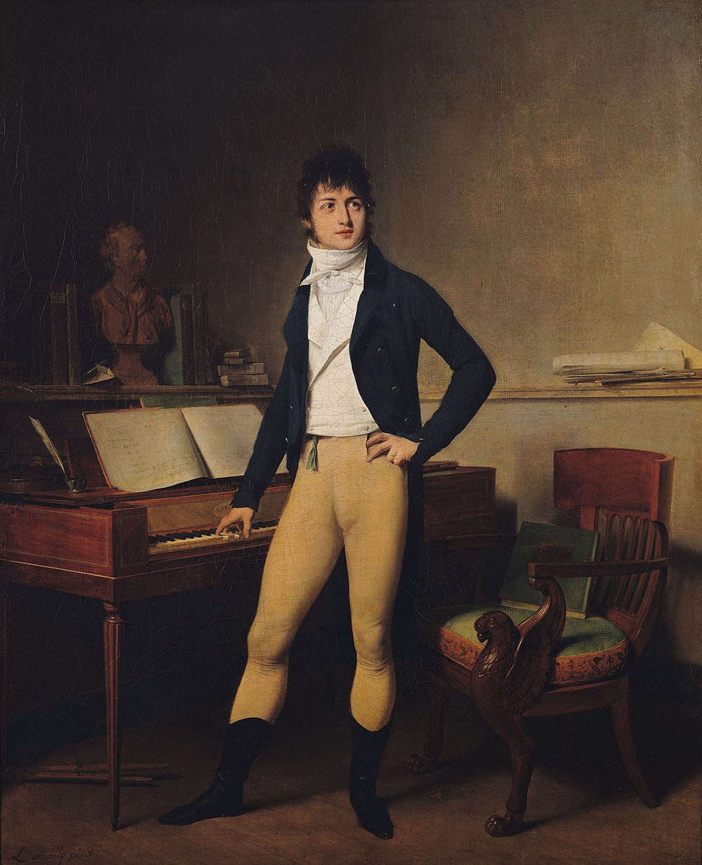 Francois Adrien Boieldieu (1755-1834) 1800 (tuval üzerine yağlı boya) by Louis Leopold Boilly