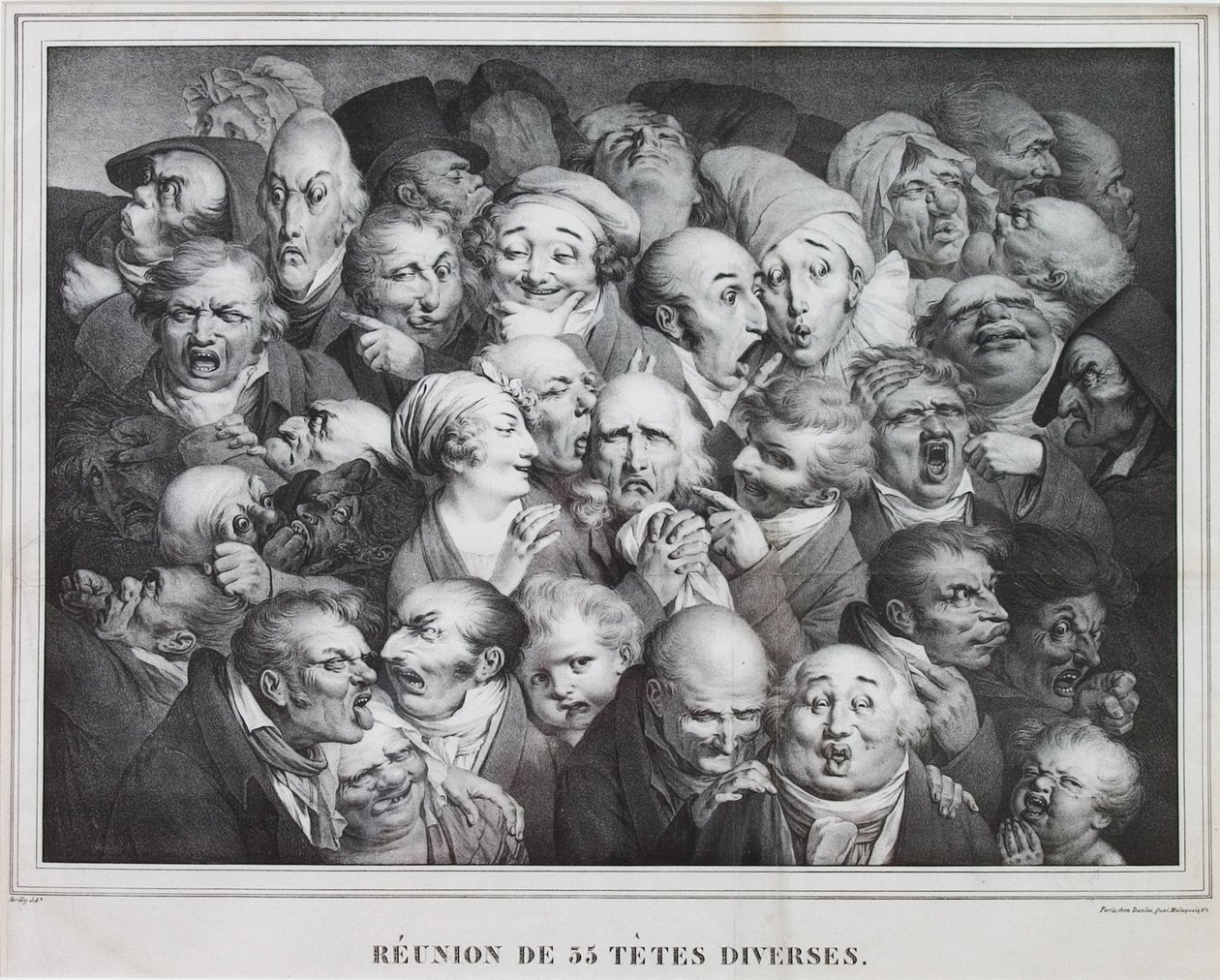 Otuz Beş Başlı Grup, 1825 by Louis Leopold Boilly