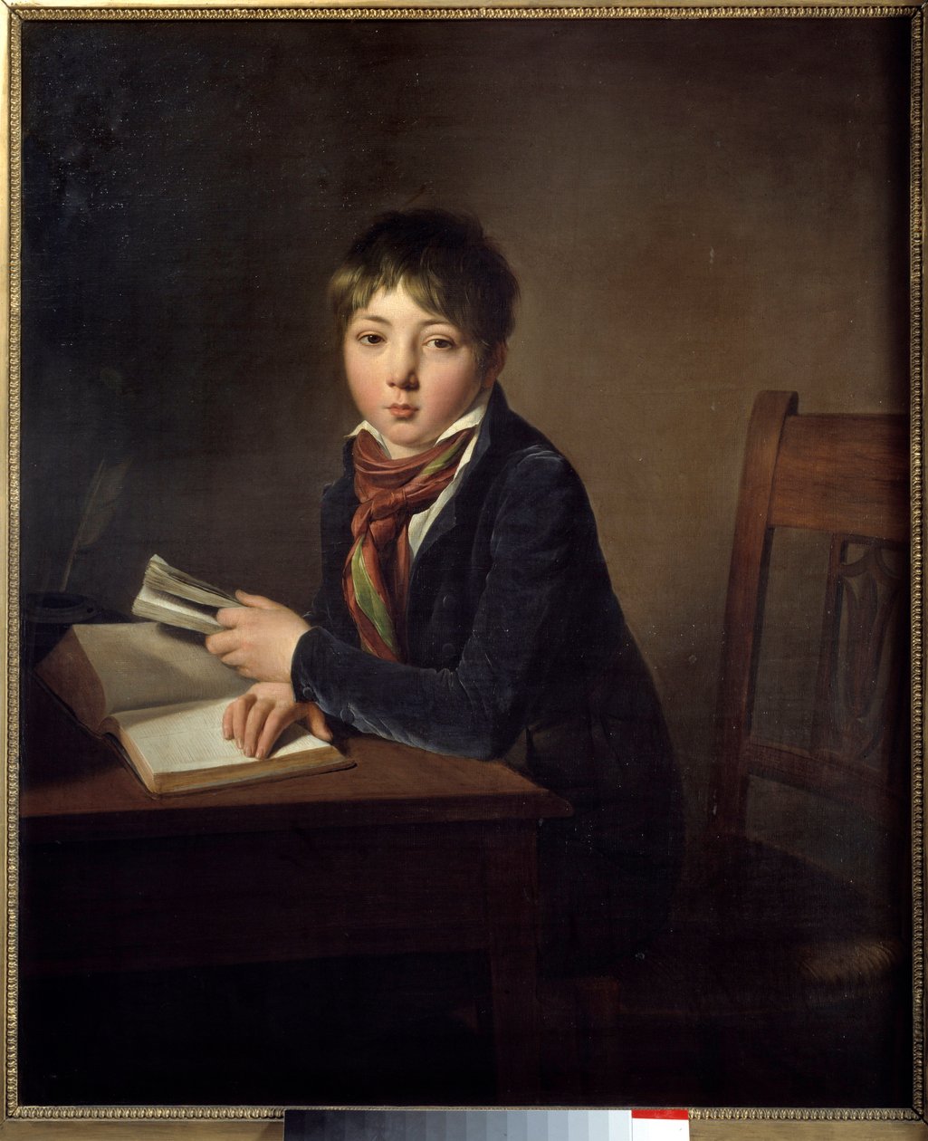 Jules Boilly (1796-1874) çocuk elinde bir kitap Resim Louis Leopold Boilly (1761-1845) 1808 Güneş. 0,98x0,8 m Lille, Güzel Sanatlar Müzesi. by Louis Leopold Boilly