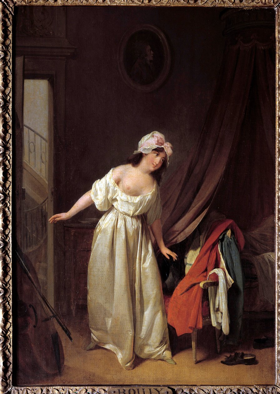 Le doux reveil Boyama Louis Leopold Boilly (1761-1845) 18. yüzyıl Paris, Musee Cognacq Jay by Louis Leopold Boilly