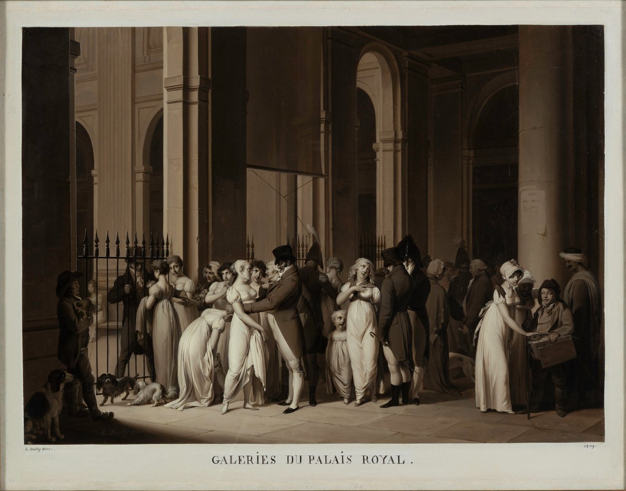 Kraliyet Sarayı Galerileri, 1809. by Louis Leopold Boilly