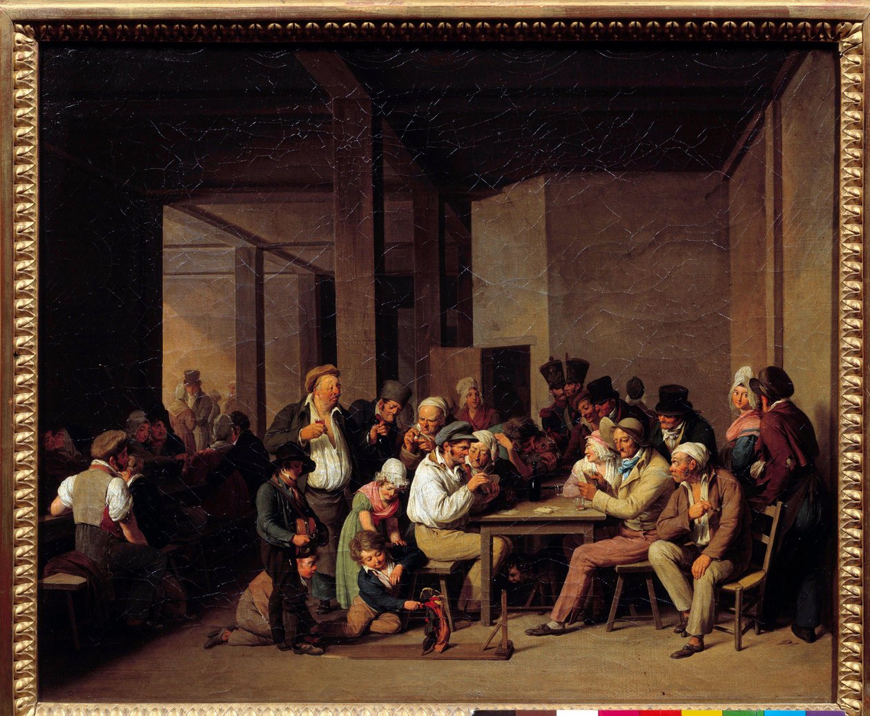 Bir Kabare Tablosunda Oyuncular Louis Leopold Boilly (1761-1845) 19. yüzyıl. Karartma: 0.37x0.47m. by Louis Leopold Boilly