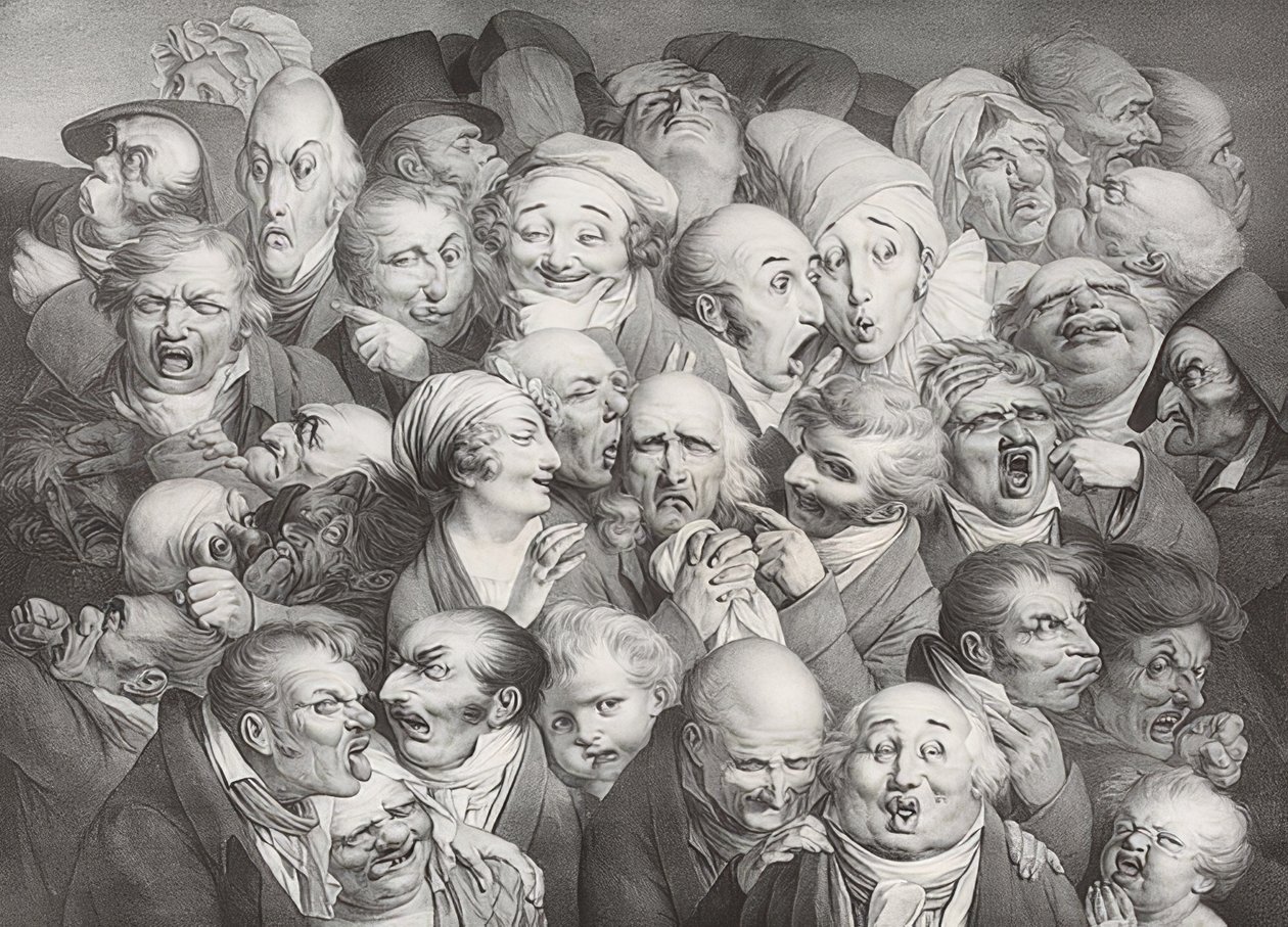35 farklı kafanın buluşması (35 verschiedene Köpfe). 1825 by Louis Leopold Boilly