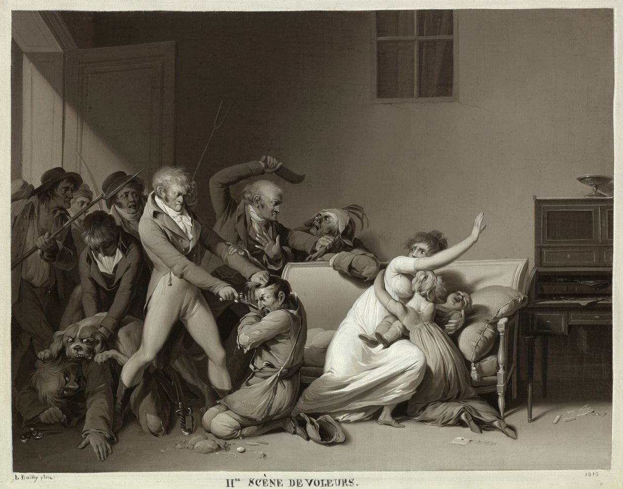Hırsızların İkinci Sahnesi: Hırsızların Tutuklanması, 1810 by Louis Leopold Boilly