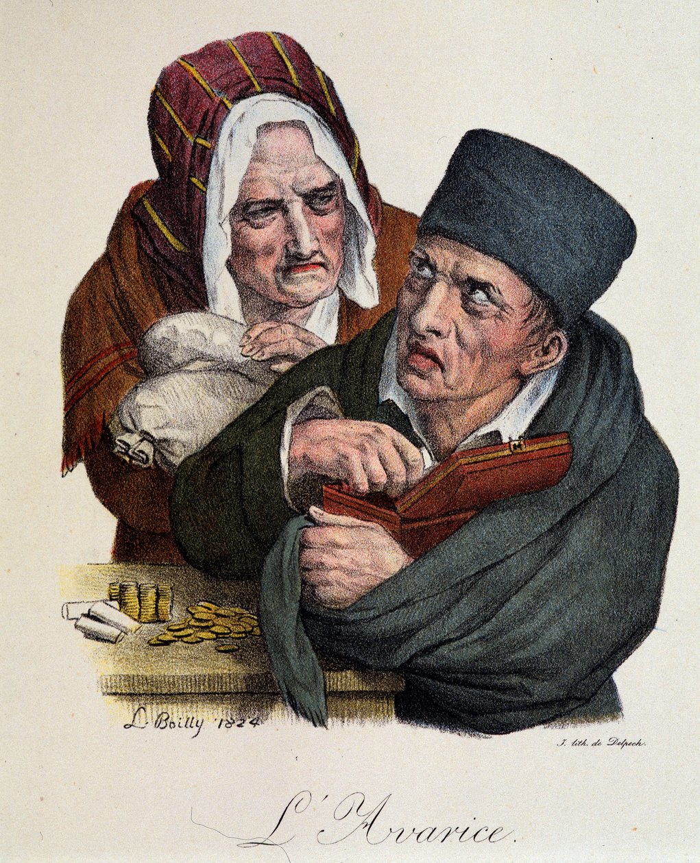 Yedi Ölümcül Günah: Boilly tarafından Açgözlülük by Louis Leopold Boilly