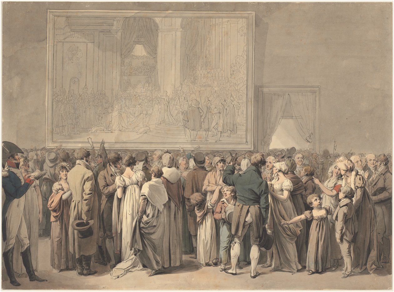 Louvre Salonunda Halkın "Kutsal" Tablosunu Görüntülemesi by Louis Leopold Boilly