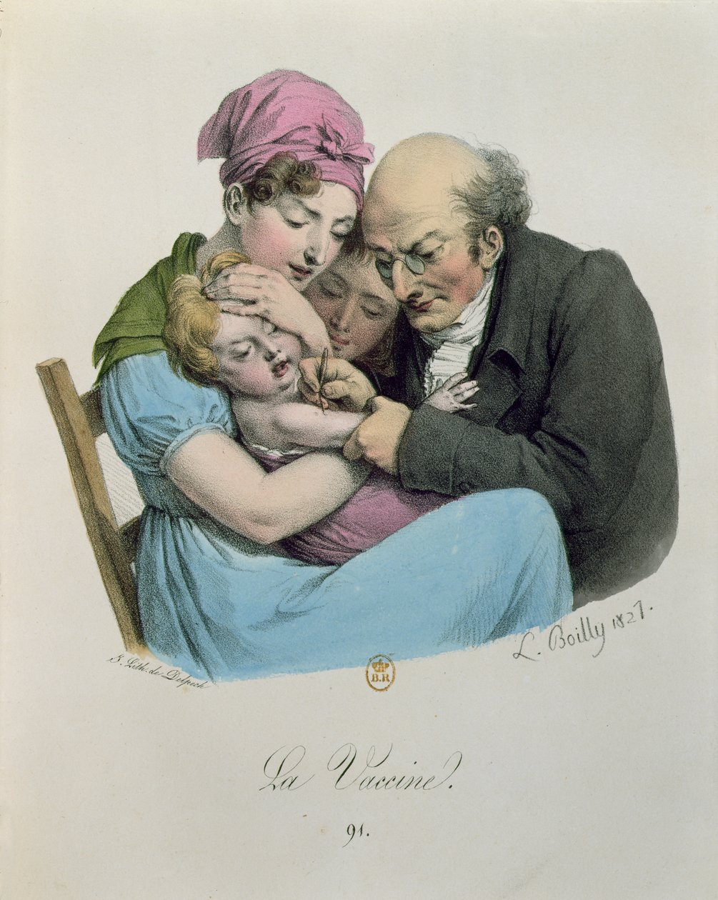 François Seraphin Delpech (1778-1825) 1827 tarafından kazınmış Aşı, by Louis Leopold Boilly