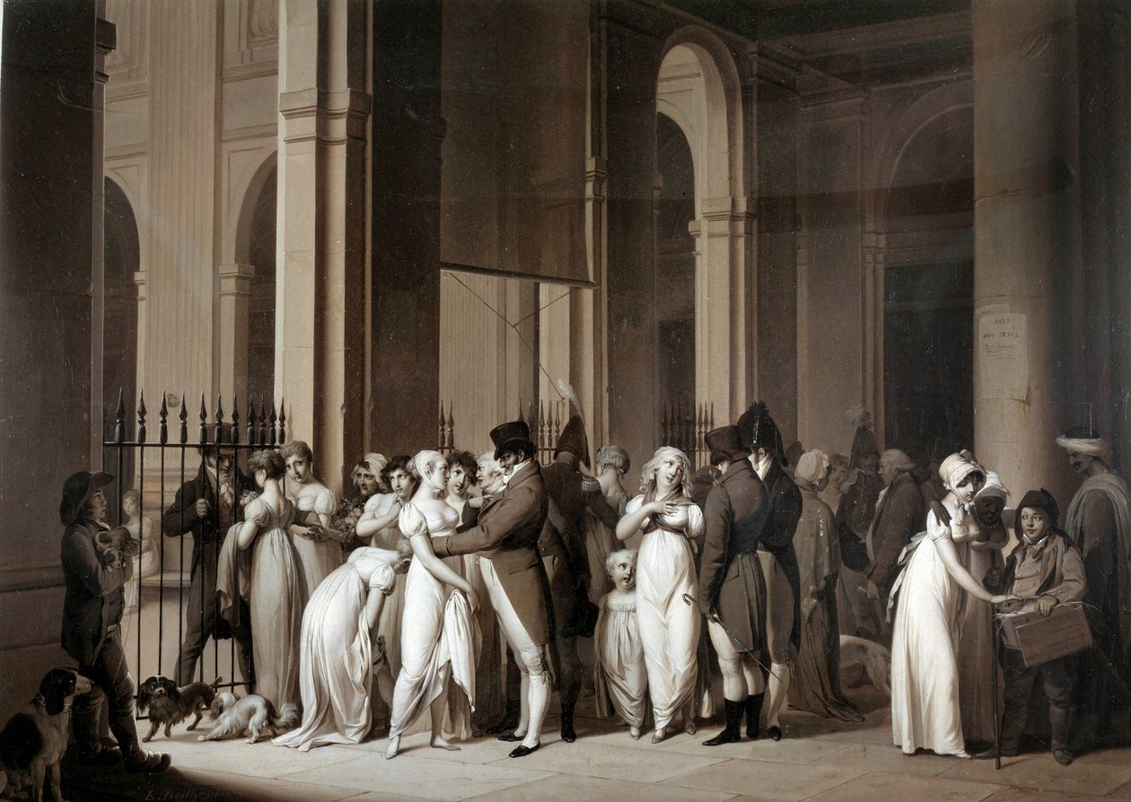 Kraliyet Sarayı galerileri. Louis Leopold Boilly'nin (1761 - 1845) çizimi by Louis Leopold Boilly