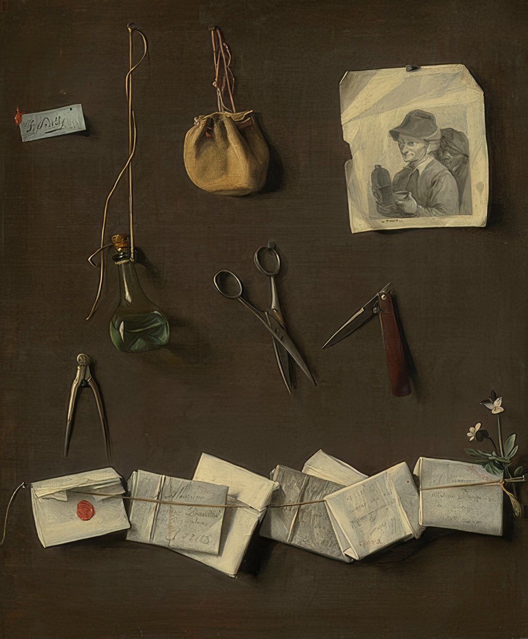 Farklı nesneler. 1785 civarında by Louis Leopold Boilly