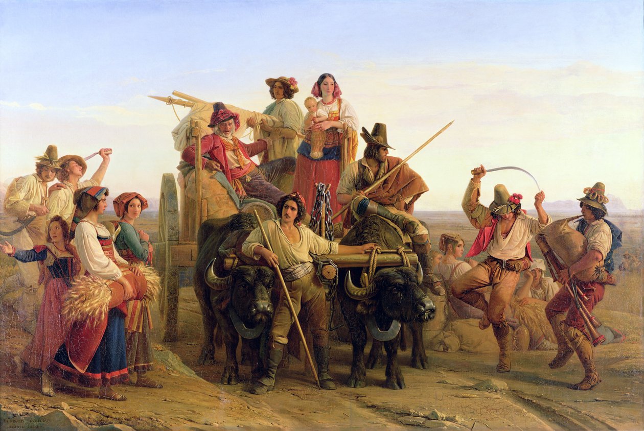 Biçerdöverlerin Pontus Bataklıklarına Gelişi, 1830 by Louis Leopold Robert