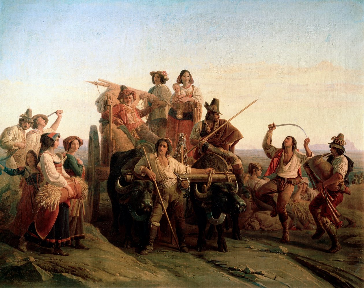Biçerdöverlerin Pontus Bataklıklarına Gelişi, 1833 by Louis Leopold Robert