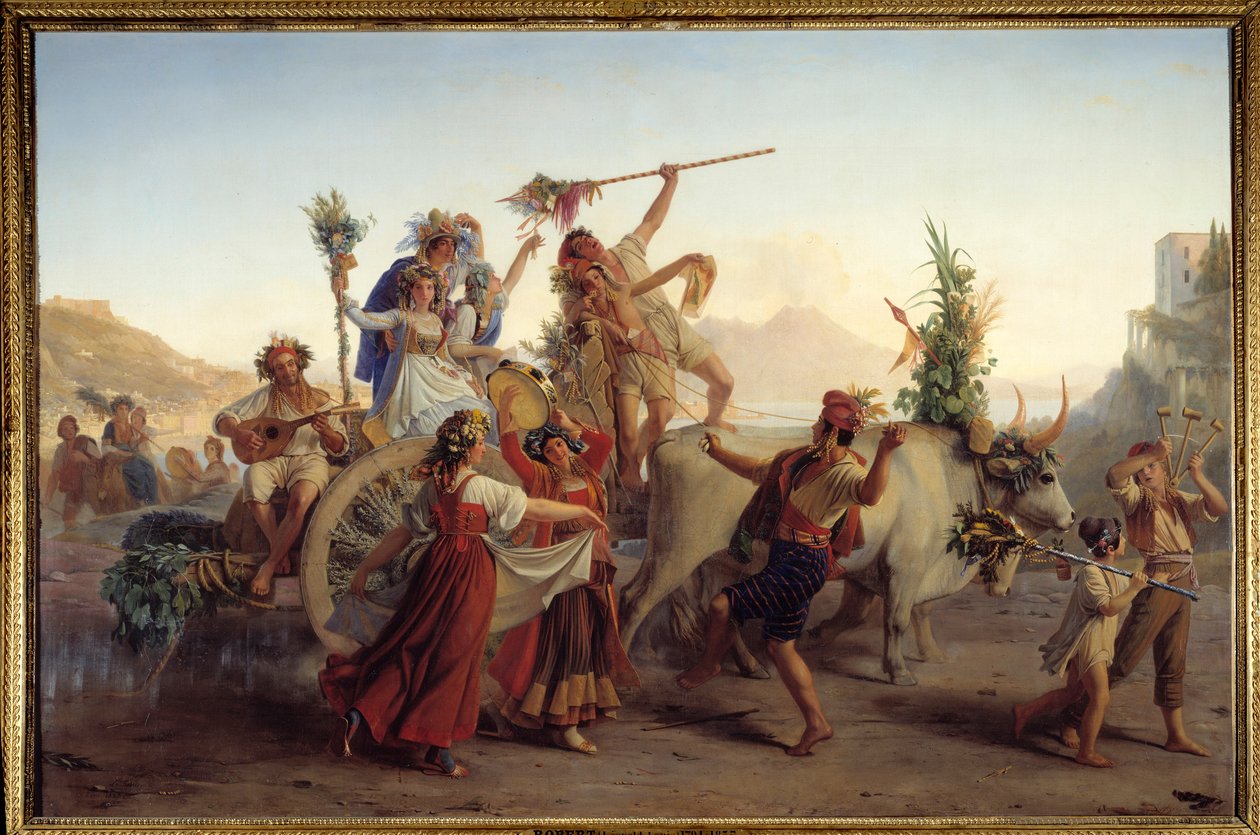 Napoli yakınlarındaki Kemerli Madonna Bayramının Dönüşü Louis Leopold Robert (1794-1835) 1827 Güneş. 1,47x2,12 m by Louis Leopold Robert
