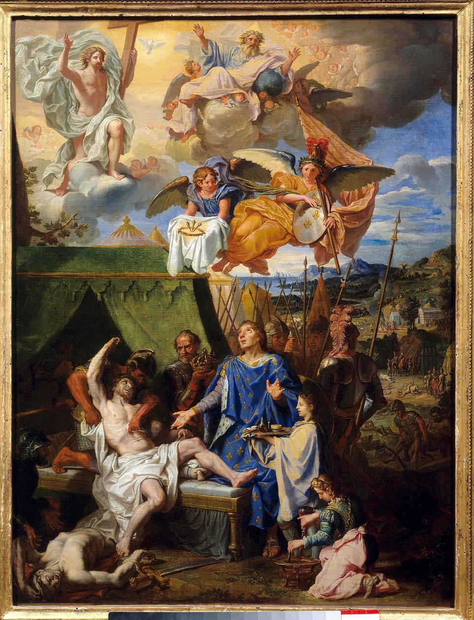 Thaumaturgy: “” Kral Louis IX (1214-1270) (Saint Louis) ekrouelles ile savaşıyor”” Resim Louis Licherie De Beury (1629-1687) Sun. 0.79 x 0.58 m Rouen, Güzel Sanatlar Müzesi by Louis Licherie de Beurie