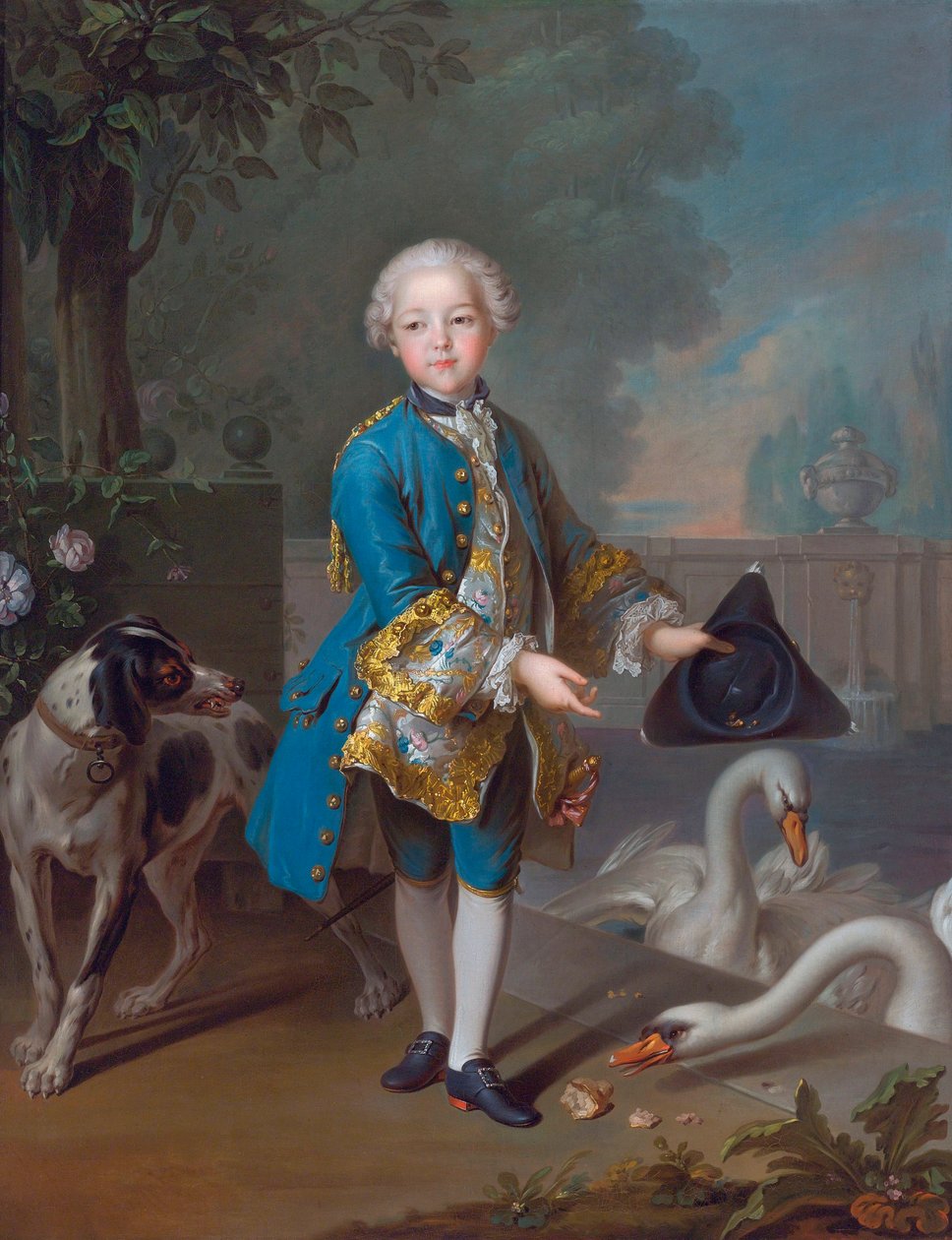 """Louis-Philippe d'Orleans'ın (1747-1793) çocukken portresi"" (Louis Philippe Joseph d'Orleans (1747-1793), Philippe Egalite olarak anılır) Louis Tocque (1696-1772) tarafından 1757 dolaylarında yağlı boya tuval Soluk 1 by Louis Tocqué