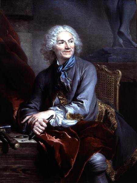 Jean Louis Lemoyne (1665-1755) portresi (tuval üzerine yağlı boya) by Louis Tocqué